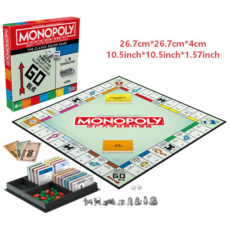 Hasbro Game Monopoly - เกมกระดานโมโนโพลีจาก Hasbro สำหรับผู้เล่น 2-6 คน/เกมซื้อขายที่ดินพร้อมตัวหมาก 8