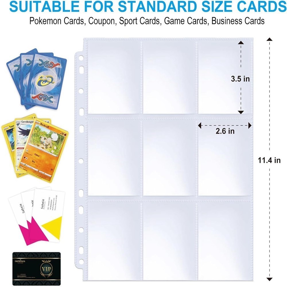 แผ่นใส่การ์ดสะสมแบบ 9 ช่อง 50  - Pokemon Binder Card บทวิจารณ์และราคา